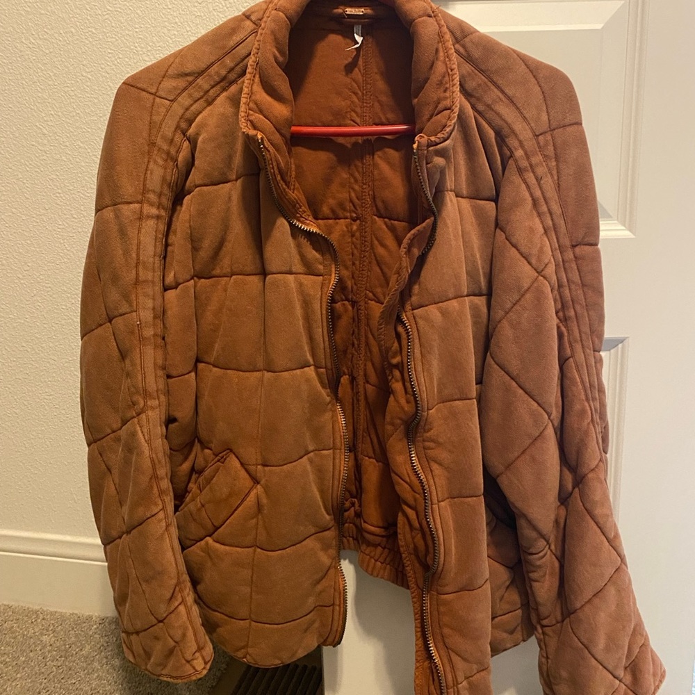 Free people dolman quilted knit jacket